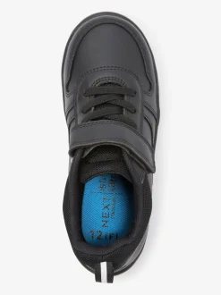 Noir - Baskets scolaires à lacets élastiques