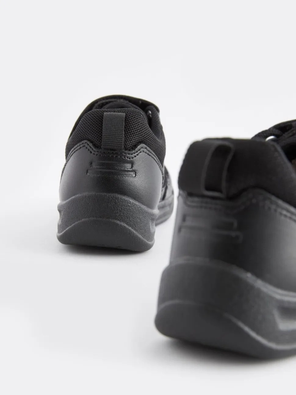 Noir - Baskets scolaires à lacets élastiques