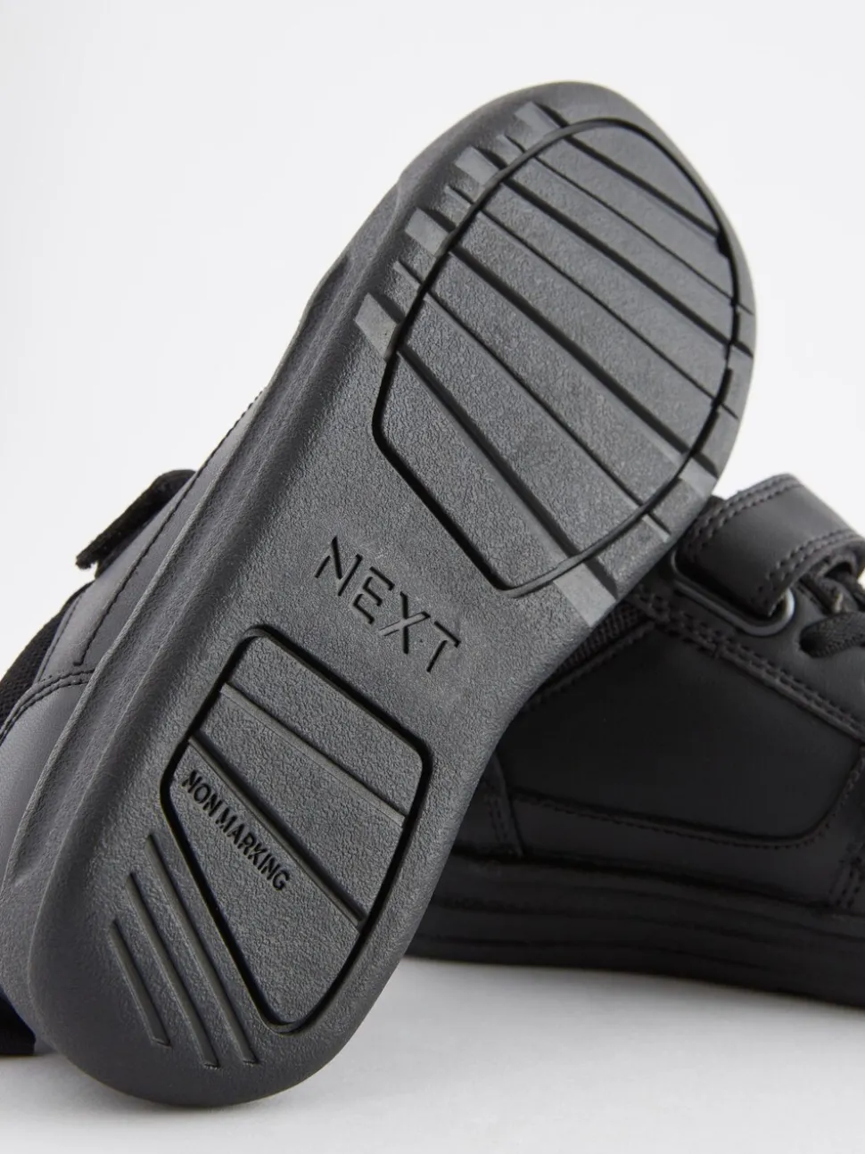 Noir - Baskets scolaires à lacets élastiques