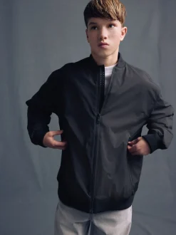 Noir - Blouson aviateur noir habillé (3-16ans)