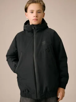 Noir - Blouson bomber imperméable (3-16ans)