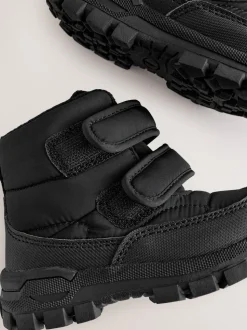 Noir - Bottes matelassées à fermeture par contact