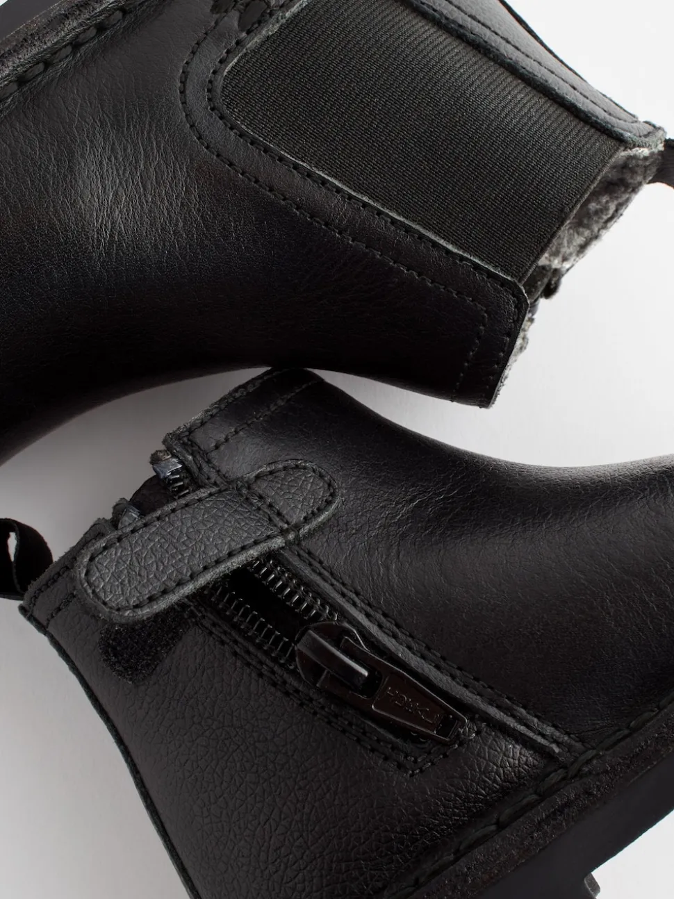 Noir - Bottines Chelsea en cuir doublées