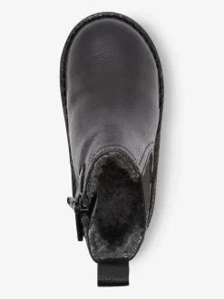 Noir - Bottines Chelsea en cuir doublées