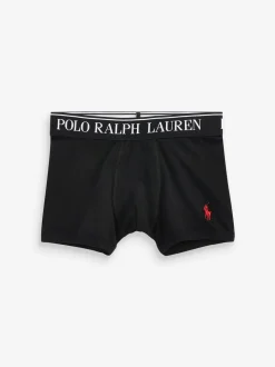 Noir - Boxers Polo Ralph Lauren en coton stretch à logo 5 Lot