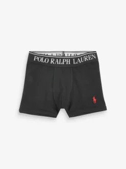 Noir - Boxers Polo Ralph Lauren en coton stretch à logo 2 Lot