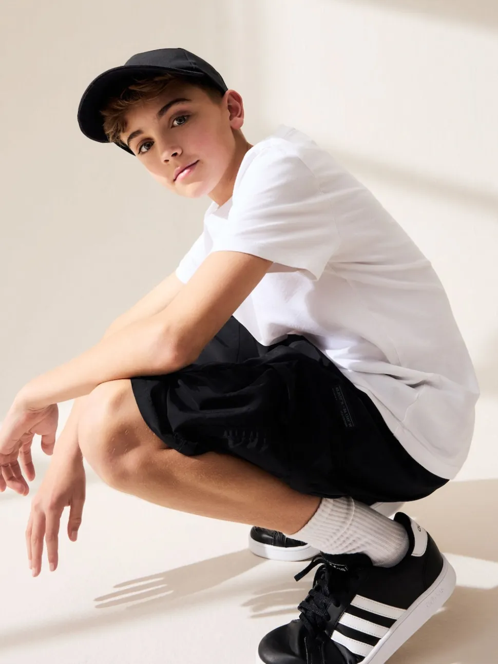 Noir - Casquette en toile 100% coton 1-16 ans (3mois-16ans)