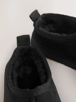 Noir - Chaussons mules douillets