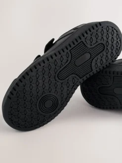 Noir - Chaussures d’école à 3 lanières à Fermeture par contact