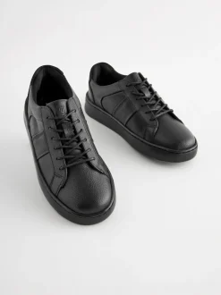 Noir - Chaussures d’école à lacets en cuir