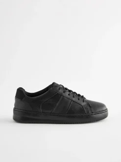 Noir - Chaussures d’école à lacets en cuir
