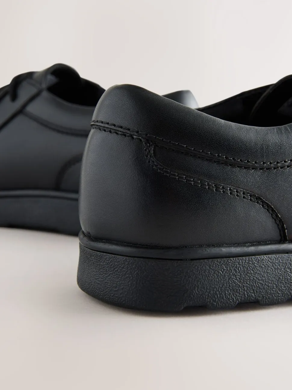 Noir - Chaussures d’école à lacets en cuir