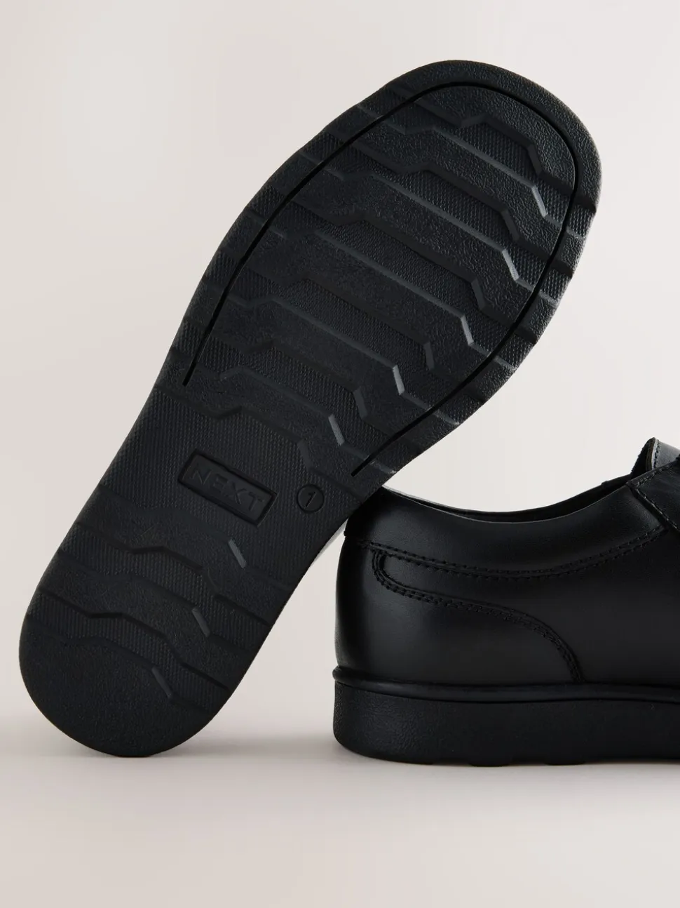 Noir - Chaussures d’école à lacets en cuir