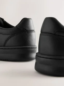 Noir - Chaussures d’école à lacets en cuir