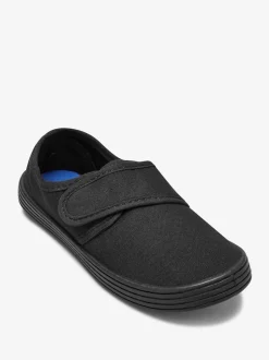 Noir - Chaussures d’école Plimsoll à fermeture par contact