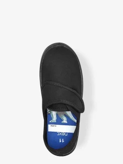 Noir - Chaussures d’école Plimsoll à fermeture par contact