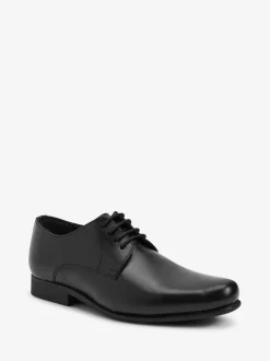 Noir - Chaussures en cuir pour l’école Dentelle up