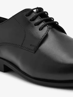 Noir - Chaussures en cuir pour l’école Dentelle up