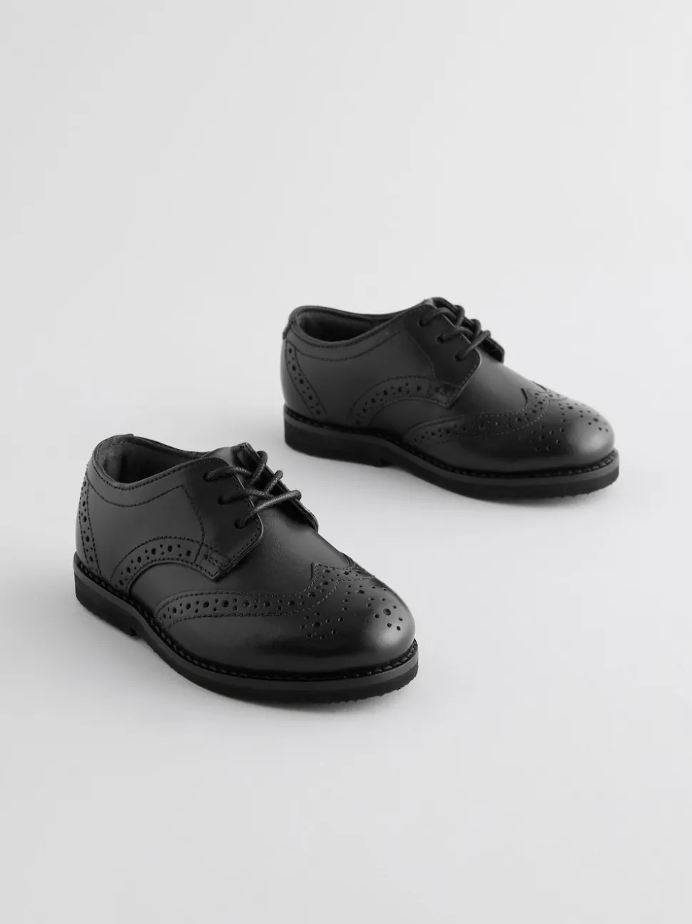 Noir - Chaussures élégantes en cuir style Brogue