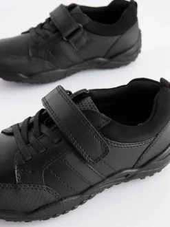 Noir - Chaussures School en cuir à élastique