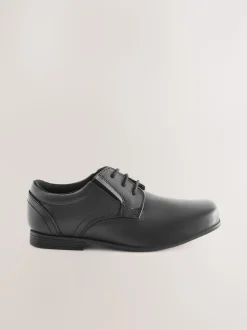 Noir - Chaussures School en cuir à lacets