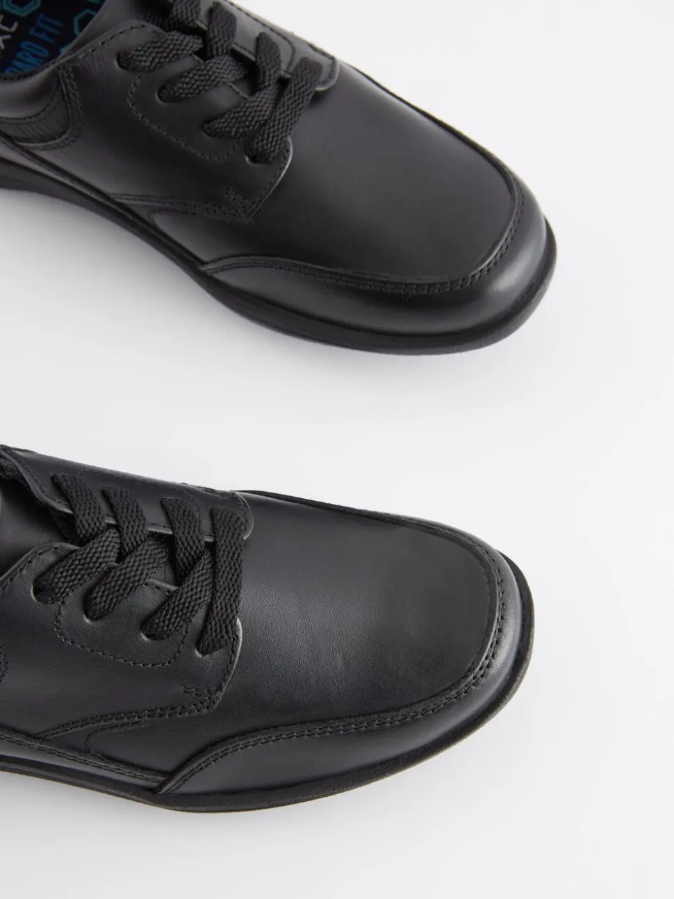Noir - Chaussures School en cuir à lacets
