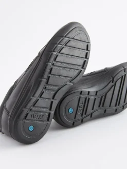 Noir - Chaussures School en cuir à lacets