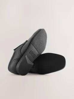 Noir - Chaussures School en cuir à lacets