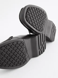 Noir - Chaussures style mocassins en cuir pour l'école