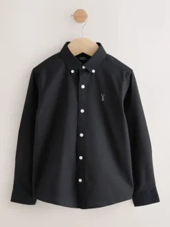 Noir - Chemise Oxford (3-16ans)