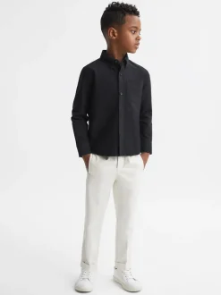 Noir - Chemise Oxford Reiss Greenwich à boutons