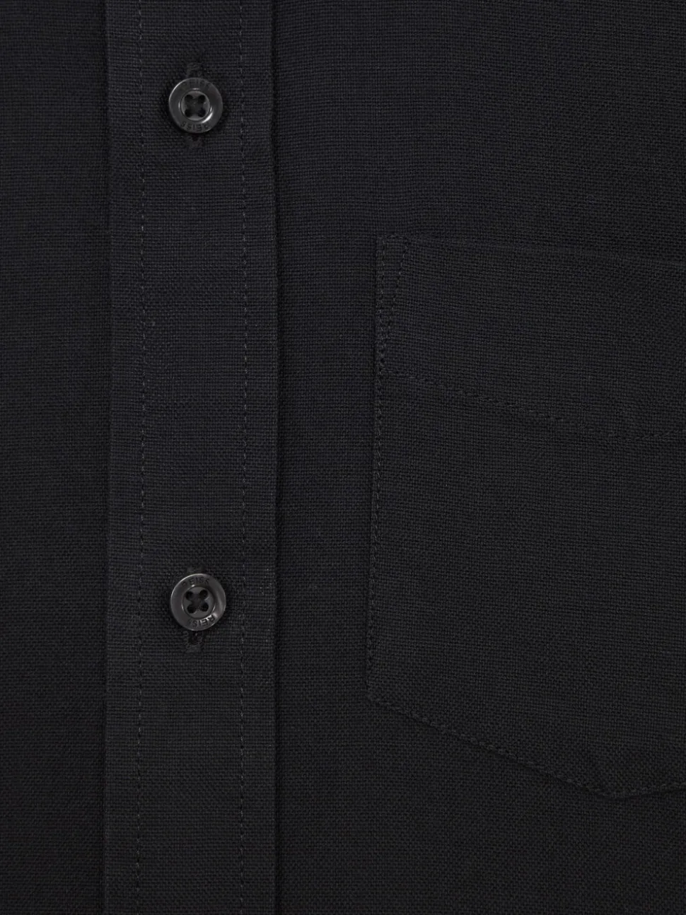 Noir - Chemise Oxford Reiss Greenwich à boutons