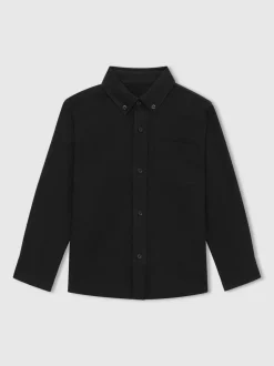 Noir - Chemise Oxford Reiss Greenwich à boutons