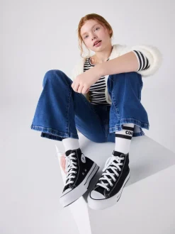 Noir - Converse Eva Baskets montante pour jeunes