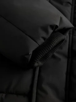 Noir - Doudoune longue Résistant à la douche (3-17ans)