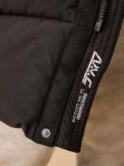 Noir - Doudoune longue Résistant à la douche (3-17ans)