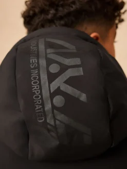 Noir - Doudoune longue Résistant à la douche (3-17ans)