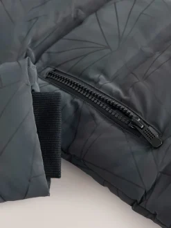 Noir - Doudoune réfléchissante doublée en micropolaire (3-16ans)