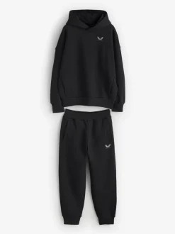 Noir - Ensemble Castore Sweat-shirt à capuche et Survêtement oversize