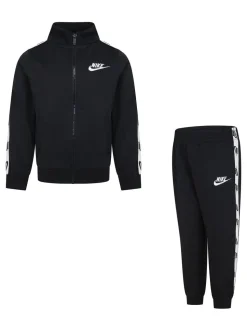 Noir - Ensemble de survêtement Nike Little Poly à logo et bande zippée