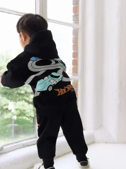 Noir - Ensemble Hot Wheels Hoddie et jogging (9mois-8ans)