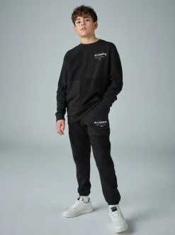 Noir - Ensemble sweat-shirt et joggings smALLSAINTS Underground oversize à empiècement texturé