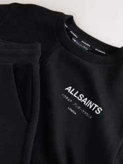 Noir - Ensemble sweat-shirt et joggings smALLSAINTS Underground oversize à empiècement texturé