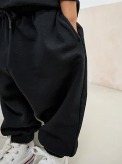 Noir - Ensemble Sweat-shirt à capuche et Survêtement à slogan (3mois-7ans)