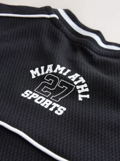 Noir - Ensemble t-shirt et short universitaire (3-16ans)