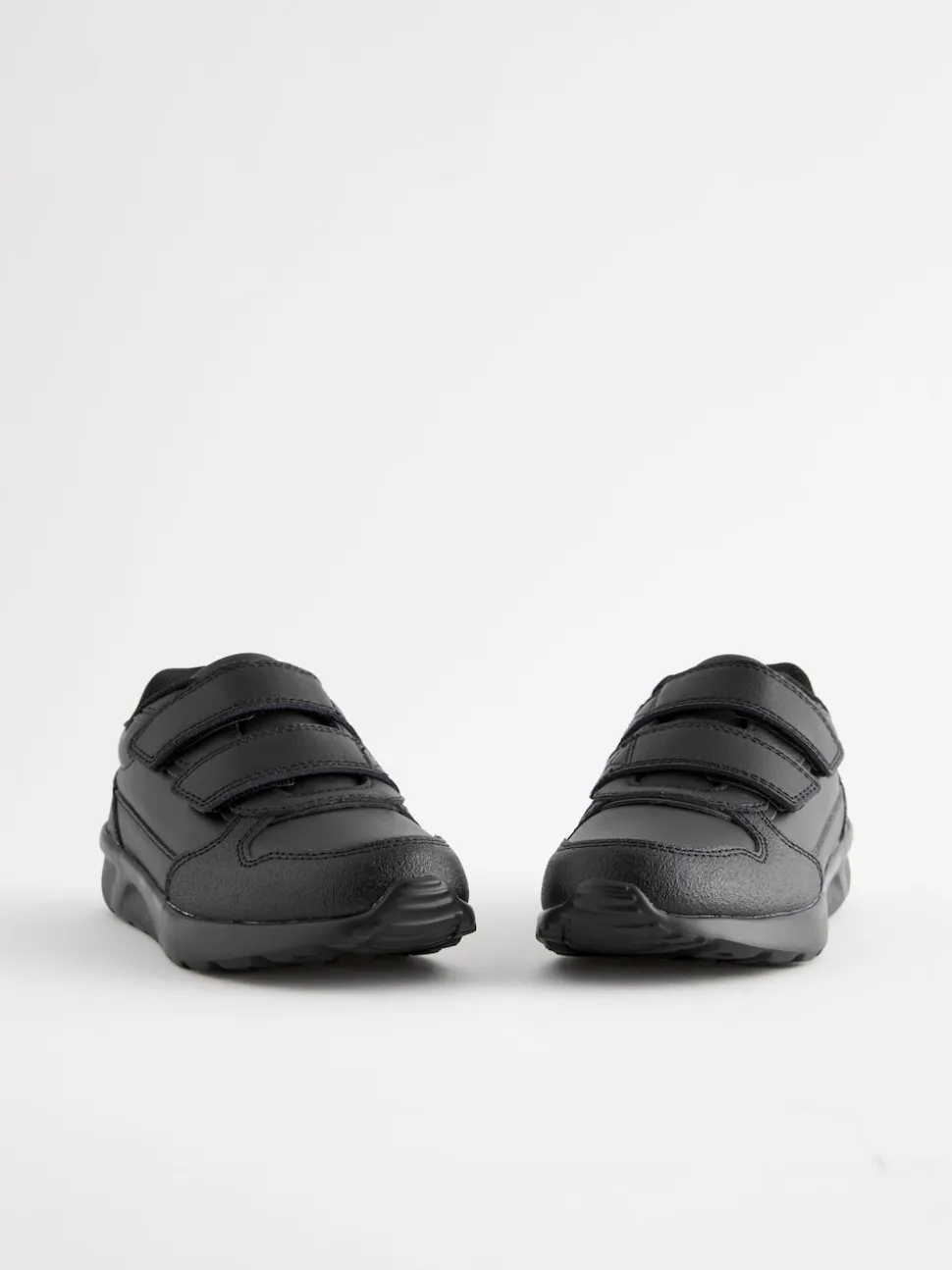 Noir - Fermeture par contact Chaussures d'école en cuir