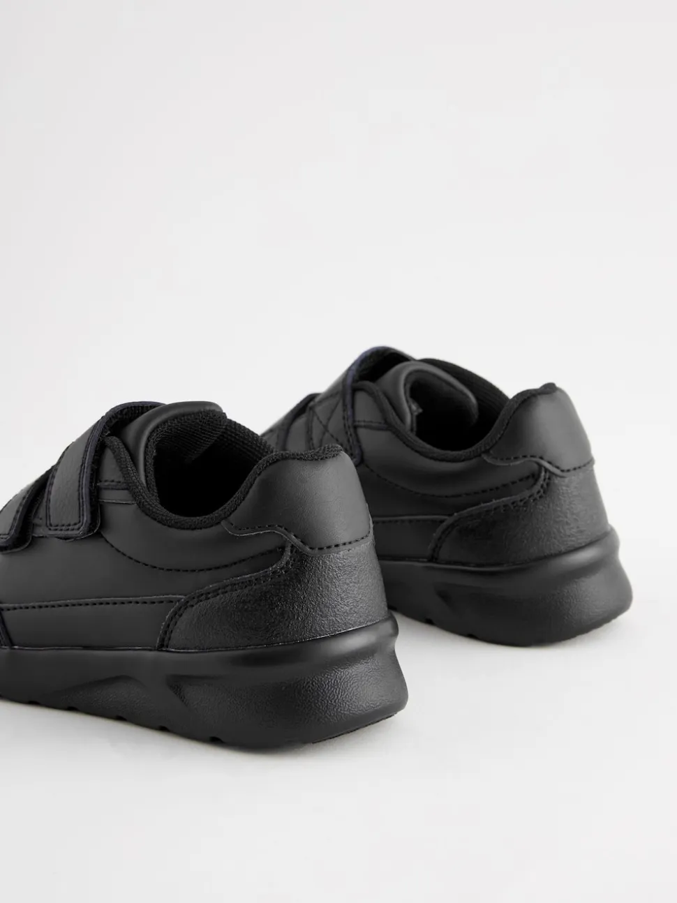 Noir - Fermeture par contact Chaussures d'école en cuir