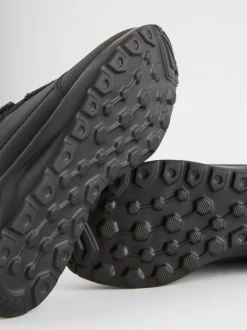 Noir - Fermeture par contact Chaussures d'école en cuir