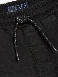 Noir - Jeans extensibles à taille élastique (3-16ans)