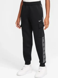 Noir - Jogging cargo Nike Club+ en poly avec bande